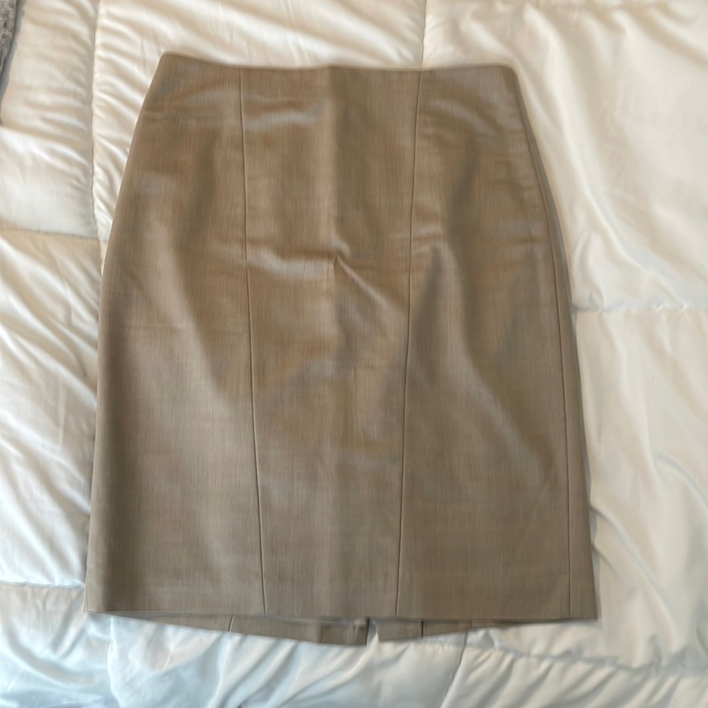 Ann Taylor pencil skirt khaki beige grey